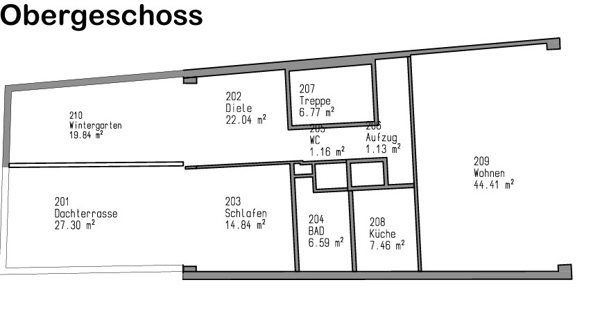 Grundriss OG Einfamilienhaus K�ln