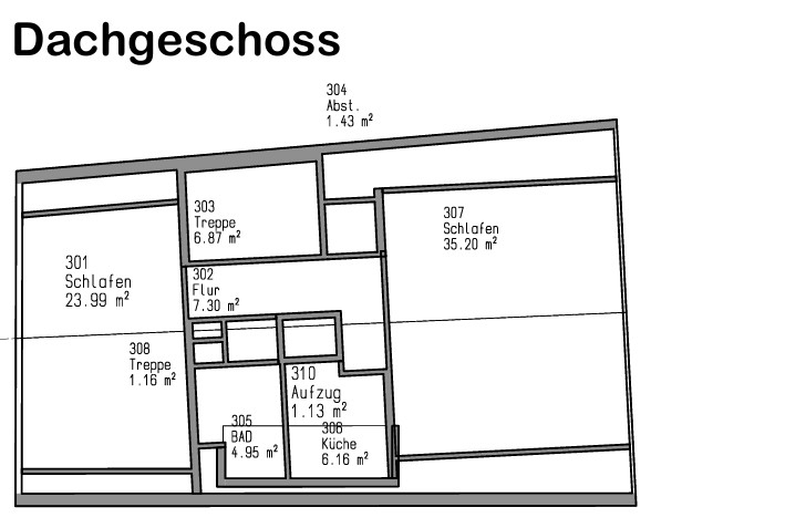 Grundriss DG Einfamilienhaus K�ln